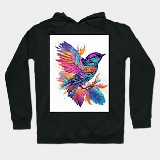 Bright Whimsical Bird Hoodie